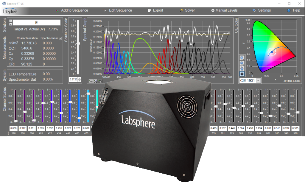 波長可変型LED標準光源 Spectra-FT